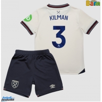 West Ham United Max Kilman #3 Bortedraktsett Barn 2025-26 Kortermet (+ Korte bukser)